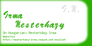 irma mesterhazy business card